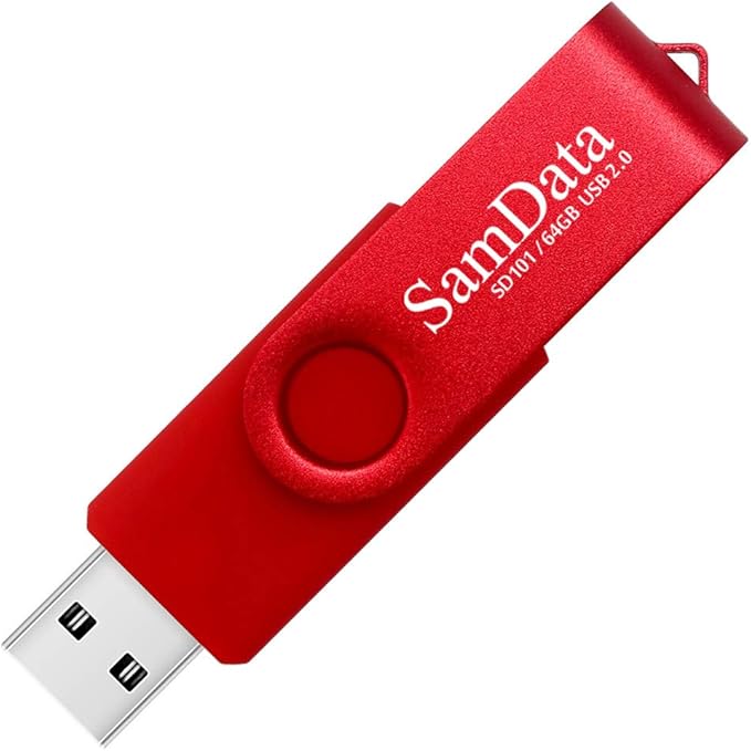 SamData 64GB USB Flash Drives 5 Pack 64GB Thumb Drives Memory Stick Jump Drive with LED Light for Storage and Backup (5 Colors: Black Blue Green Red Silver)