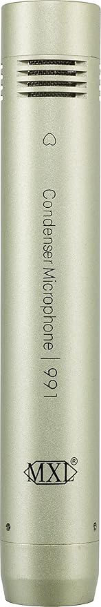 MXL 990/991 Large and Small Diaphragm Condenser Microphone Bundle Project/Home Studio Recording | XLR | Cardiod (Champagne)