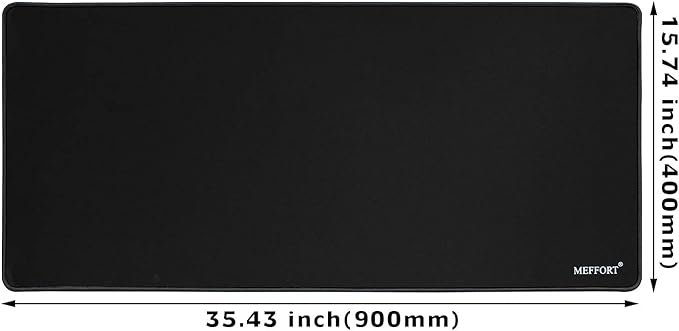 Extra Large Gaming Mouse Pad – 35.4"x15.7" XL Desk Mat with Stitched Edges, Non-Slip Rubber Base, Smooth Surface for Keyboard and Mouse - Office & Gaming Desk Pad - Black
