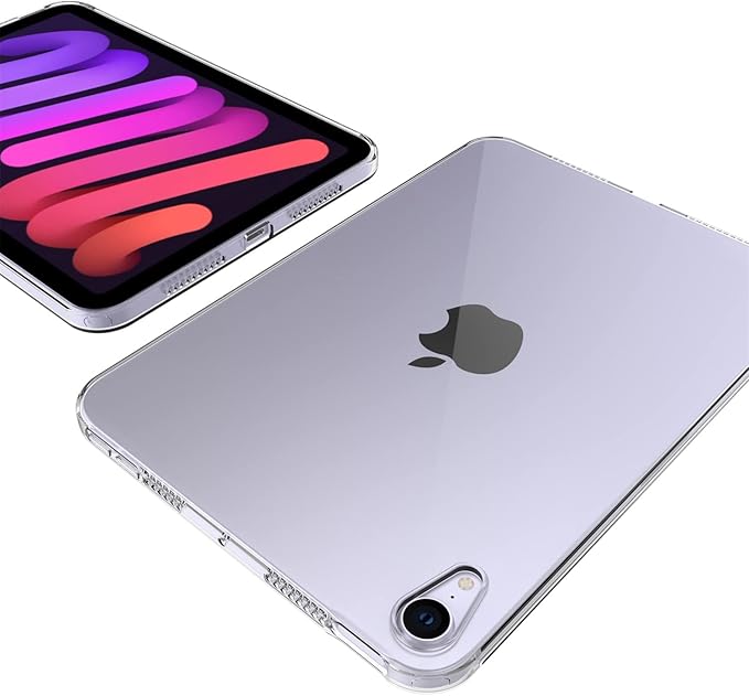 for iPad mini 7 (A17 Pro) 2024/ iPad mini 6 2021 Case, iPad mini 7th/6th Generation Case 8.3 Inch, UUcovers Clear Transparent Flexible TPU Back Crystal Shockproof Lightweight Thin Shell, Clear