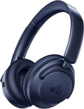 Hybrid Active Noise Cancelling Headphones, Over-Ear Bluetooth Headphone with Hi-Res Audio, 60H Playtime, Deep Bass, Transparency Mode, Foldable Comfort Ear Cups, Ideal gift for Travel Office - Navy