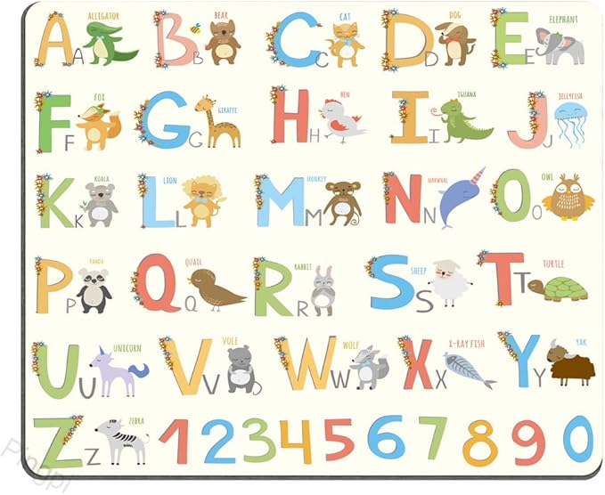 Alphabet Mouse Pad for Learning Tool for and Babies Large A to Z mosue pad Non-Slip Mouse pad Gaming Mouse pad…