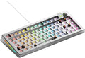Glorious Gaming - GMMK 3 PRO Barebones Custom Keyboard Kit w/Knob, Custom Modular Aluminum Body & Gasket System, Hotswappable 75% Keyboard, Sound Dampening Foam, Aluminum Switch Plate(Silver)