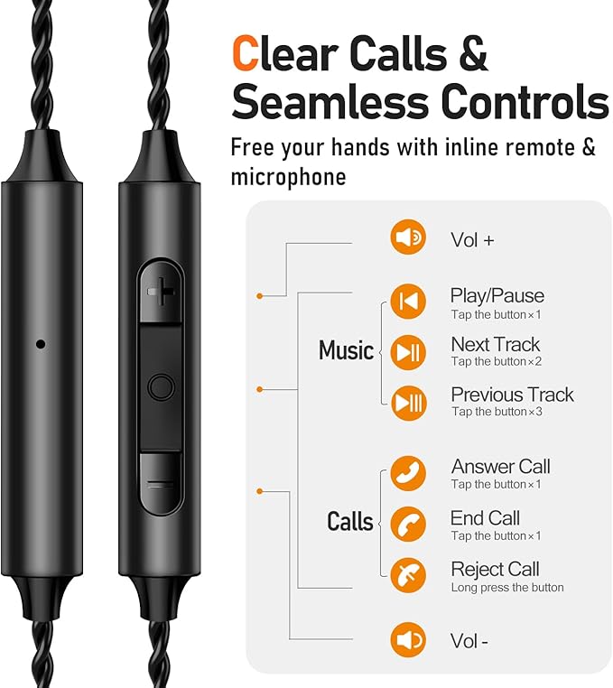 Vibes 202MC USB-C Wired Earbuds - USBC HiFi in Ear Headphones for iPhone 17/16/15 - Noise Isolating Ear Buds w/ Mic - Clear Sound, Deep Bass & Comfort-Fit Earphones - Silver Plated Cord, Carrying Case