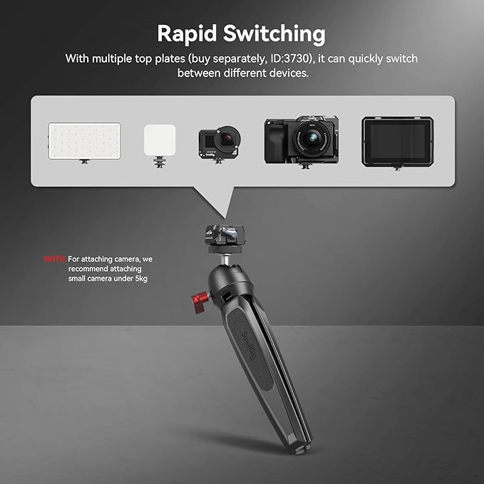 SMALLRIG Quick Release Plate Drop-in HawkLock mini Quick Release Camera Mount Adapter with 1/4" Screw, for Camera Clamp, Super Clamp, Ball Head, Tripod, Magic Arm, Stabilizer, Field Monitor - 3513C