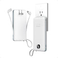 Portable Charger with Built in Cables,TESSAN 10000mAh Power Bank Fast Charging with Foldable Wall Plug Charger, PD20W Compact Battery Pack Travel Essentials for iPhone 17/16/15 Series,Samsung,Tablets