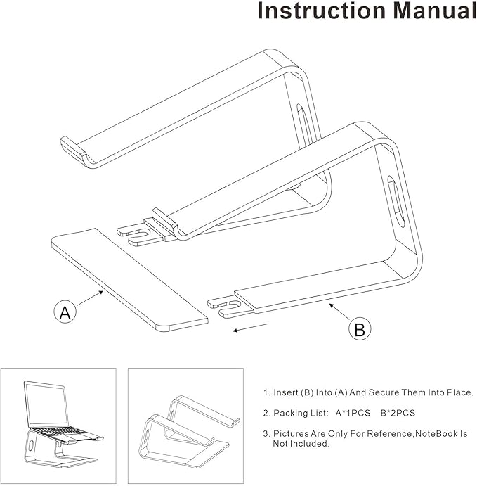 Laptop Stand, Ergonomic Aluminum Laptop Mount Computer Stand, Detachable Laptop Riser，Notebook Holder Stand All 10-17.3" Laptops(Rose Gold)