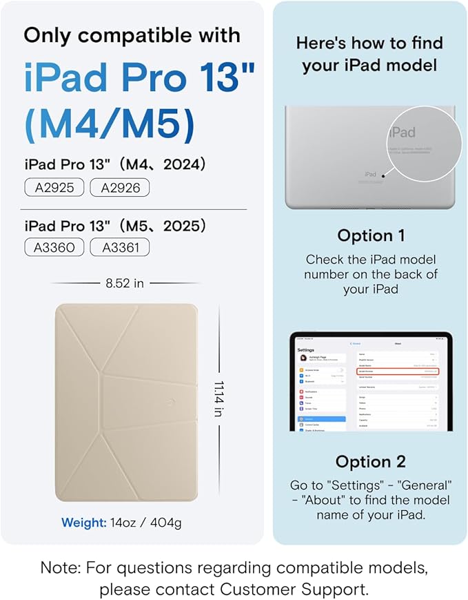 MOFT Dynamic Folio Tablet Stand for Desk Compatible with iPad Pro 13-inch (M5 2025/M4 2024), Slim Magnetic Tablet Holder Case with 20+ Viewing Angles, Beach White x Terracotta
