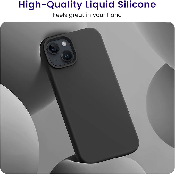OTOFLY Designed for iPhone 13 Phone Case, Silicone Shockproof Slim Thin Phone Case for iPhone 13 6.1 inch (Black)