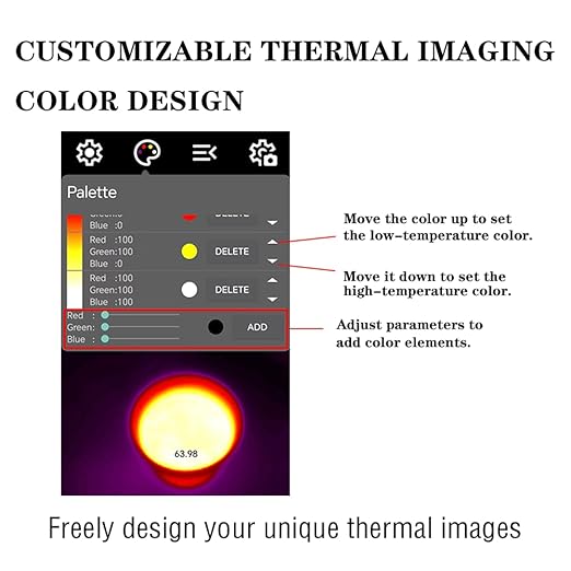 HT1606 Thermal Camera for Android, 320×240 Ultra-High Resolution Infrared Imager, Type-C Plug & Play, 32°F to 248°F (0°C-120°C), Portable IR Camera for Home Inspection, Electronics & HVAC