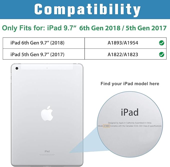 ProCase Smart Case for iPad 9.7 Inch iPad 6th/5th Generation 2018 2017(Model: A1893 A1954 A1822 A1823), Ultra Slim Lightweight Stand Cover with Translucent Frosted Back -Green