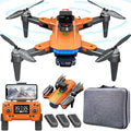 Lozenge 360° Obstacle Avoidance Brushless GPS Drone with Camera for Adults 4K Smart Follow Auto Return Long Battery Life Quadcopter 3 Battery HJ90 Big Size