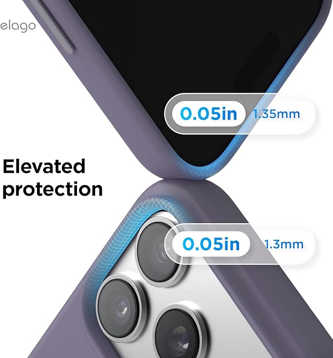 elago for iPhone 17 Pro Max Case, Premium Magnetic Silicone Case, Compatible with MagSafe, Liquid Silicone Material, Protective Cover, Shockproof, Slim Phone, 6.9 inch (Deep Lavender)