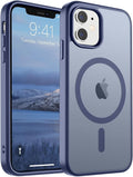 SUPFINE Magnetic for iPhone 11 Phone Case(Compatible with MagSafe)(Military Grade Drop Protection) Translucent Matte Shockproof Phone Case, Lavender Gray