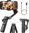 AOCHUAN Phone Gimbal Stabilizer, 3-Axis Smartphone Foldable Handheld Gimbal for iPhone with Focus Wheel, TikTok/YouTube Vlog Stabilizer for iPhone 17/16/15/14/13 Pro Max & Android – Smart XE