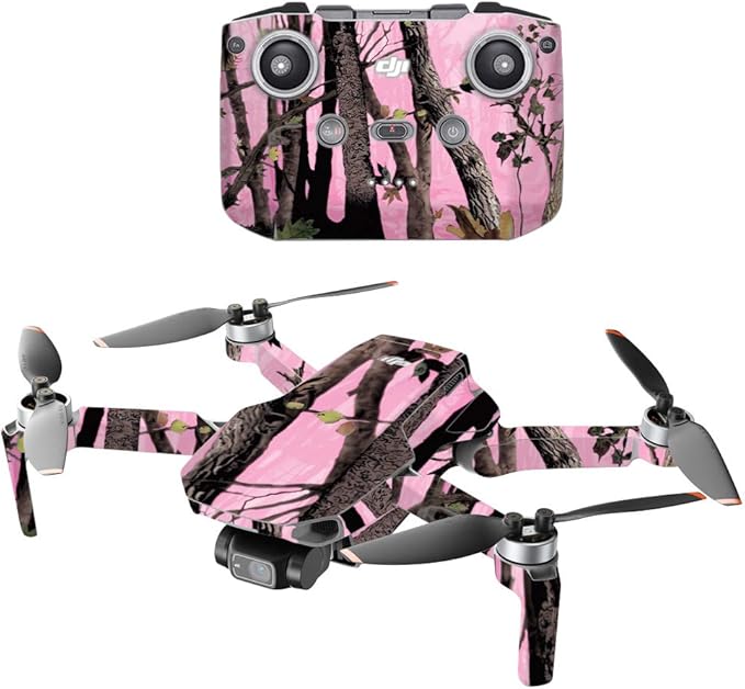 MightySkins Compatible with DJI Mini 2 Portable Drone - Pink Tree Camo | Protective, Durable, and Unique Vinyl Decal wrap Cover | Easy to Apply, Remove, and Change Styles | Made in The USA
