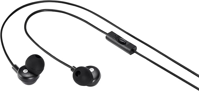 Amazon Basics Wired Earbuds with Microphone, in-Ear Headphones, USB-C, 4.2 ft Cable, S/M/L Ear Tips, Black