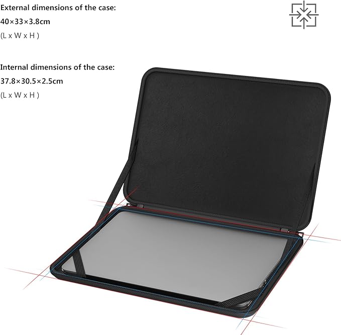 Smatree 16 inch Hard EVA Shell Sleeve Case for Alienware 16 Area-51 Gaming Laptop, Alienware x16/m16 R1 Gaming Laptop (Not Fit with Alienware m16 R2)