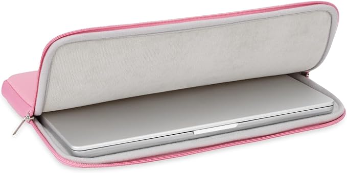 RAINYEAR Laptop Sleeve Protective Case Soft Lining Zipper Cover Padded Carrying Bag Compatible with Notebook Computer Ultrabook Chromebook,13"-13.3", Pink (Upgraded Version)