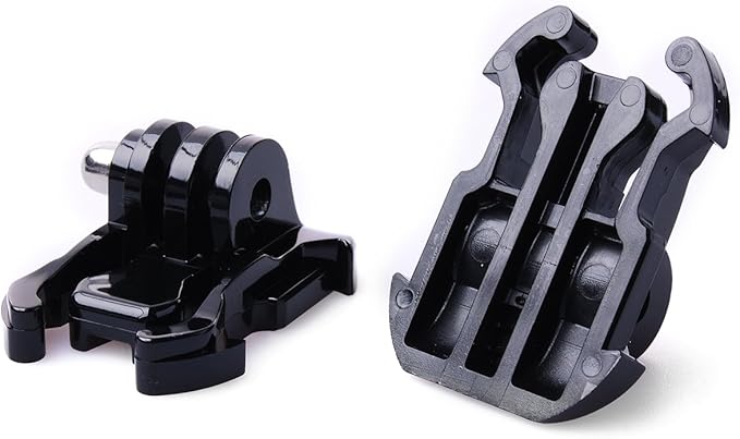 QKOO 3X Quick Release Buckle Clip Basic Mount +2X Vertical Surface J-Hook Buckle Mount Base +3X Thumb Screw for GoPro Hero 13 12 11 10 9 8 7 6 5 4 3 Session MAX 2018, AKASO, SJCAM, Action Cameras