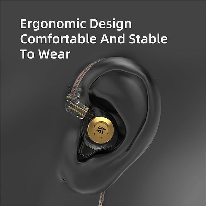 KZ EDX PRO in Ear Monitor Headphone IEM Earphones with 1DD, HiFi Deep Bass IEM for Gaming, Wired Gaming Earbuds with New 10mm Dynamic Driver Detachable Cable for Video Music Church (Cyan, with mic)