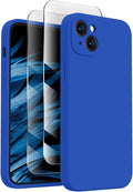 FireNova Designed for iPhone 15 Case, Silicone Upgraded [Camera Protection] Phone Case, Soft Anti-Scratch Microfiber Lining Inside, 6.1 inch, Klein Blue