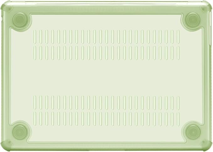 MOSISO Shock-Absorbing Hard Case Compatible with MacBook Air 15 inch M5 2026 M4 M3 M2 2025-2023 A3448 A3241 A3114 A2941,Anti-Cracking Heavy Duty Hard Shell with TPU Bumper&Keyboard Cover, Sage Green