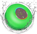 Bluetooth Shower Speaker with LED – Portable Wireless Mini Speaker with Mic & Suction Cup, IPX4 Water Resistant for Shower, Travel, Pool, River Floating, and Outdoor Fun (Green)