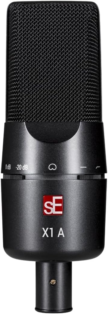 SE ELECTRONICS X1 A Large Diaphragm Condenser Microphone with 100 Hz Filter & -20 dB Pad - XLR Condenser Mic for Singing & Instruments - Professional Studio Microphone for Recording & Podcasting