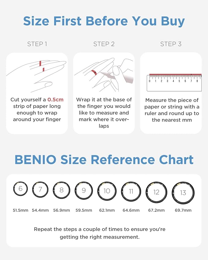 Benio Gen4 Smart Ring,2026 Upgraded,Smart Health Ring for Women Men Fitness Tracker with Heart Rate,Blood Oxygen,Sleep Monitoring,Step Counting,No Subscription