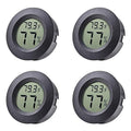4-pack Mini Hygrometer Thermometer Fahrenheit Indoor Room Round Humidity Temperature Gauge for 3D Printer Home Jars Reptile Incubator Guitar Case