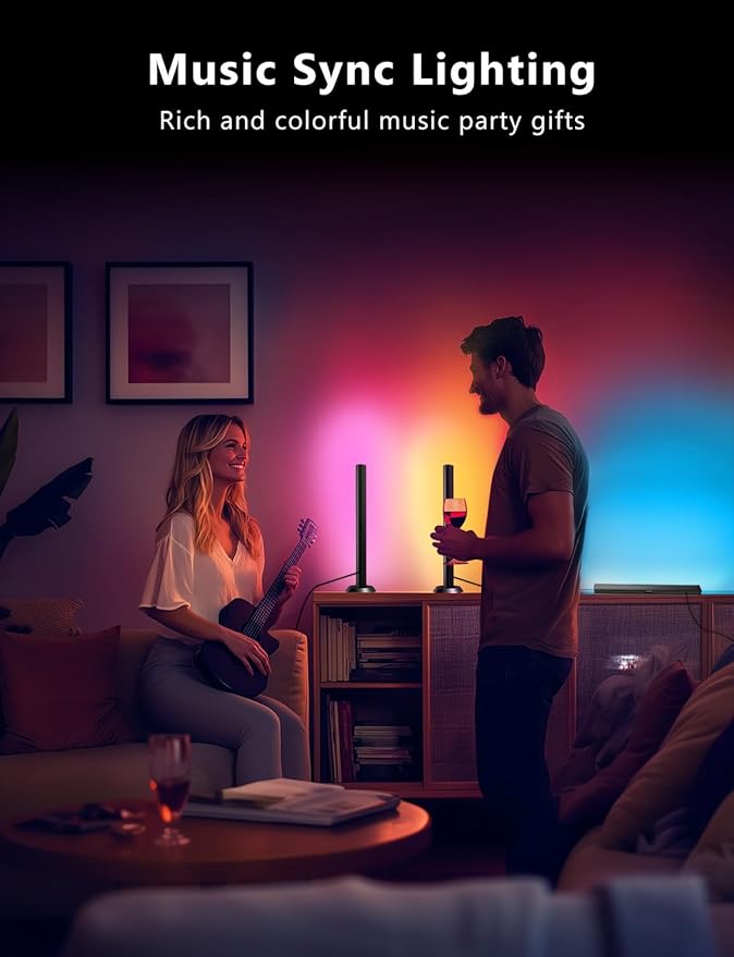 DAYBETTER Smart LED Light Bars, RGB Light Bar, 14 Inches TV Backlights with Scene and Music Modes, Smart Light Bars with Multiple Placement Options, Mood Lighting, PC Gaming Light Bar for Room Decor