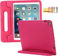 Kids Case for iPad Pro 12.9-inch (1st/2nd Gen) A1584 A1652 A1670 A1671, Techcircle Convertible Handle Stand Lightweight EVA Foam Bumper Protective Rugged Child Proof Cover with Stylus Pen Slot, Rose
