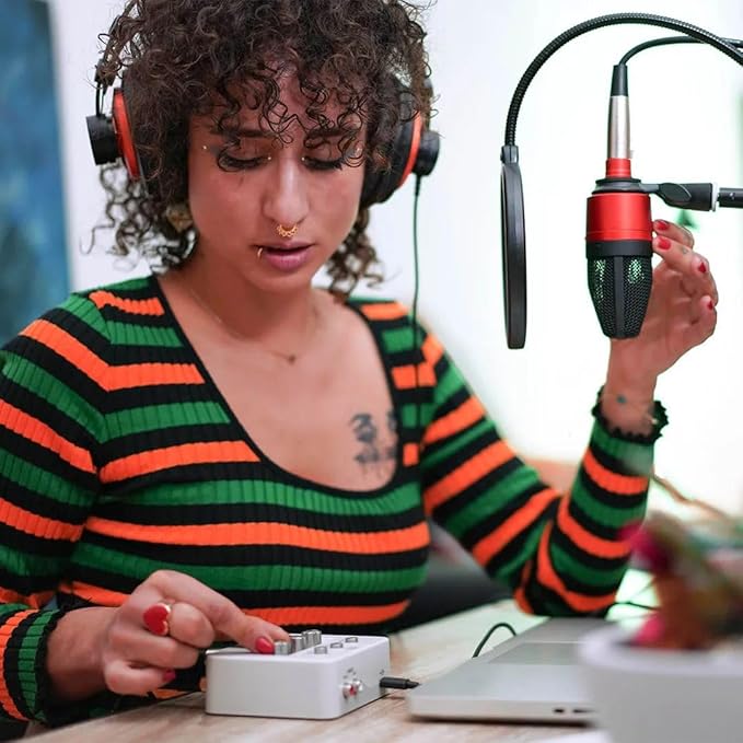 ESI cosMik 10 Studio Condenser Mic: Cardioid, Low Noise, Ideal for Vocals, Instruments, Streaming, with Stand & Cable