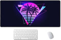 SSOIU Vaporwave Palm Large Gaming Desk Mat - Extra Large, Cute, Keyboard Mat - XXL Gaming Mouse Pads, 35.5 x 15.7 inch