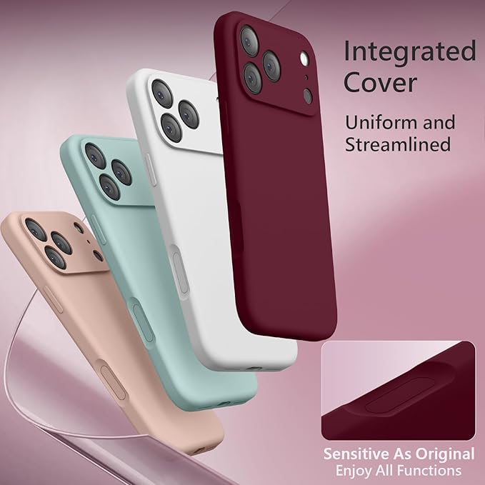 FireNova Magnetic for iPhone 17 Pro Case, Compatible with MagSafe, [Integrated Silicone Camera Control Button] [Camera Protection] Anti-Scratch Microfiber Lining Phone Case, 6.3", Plum