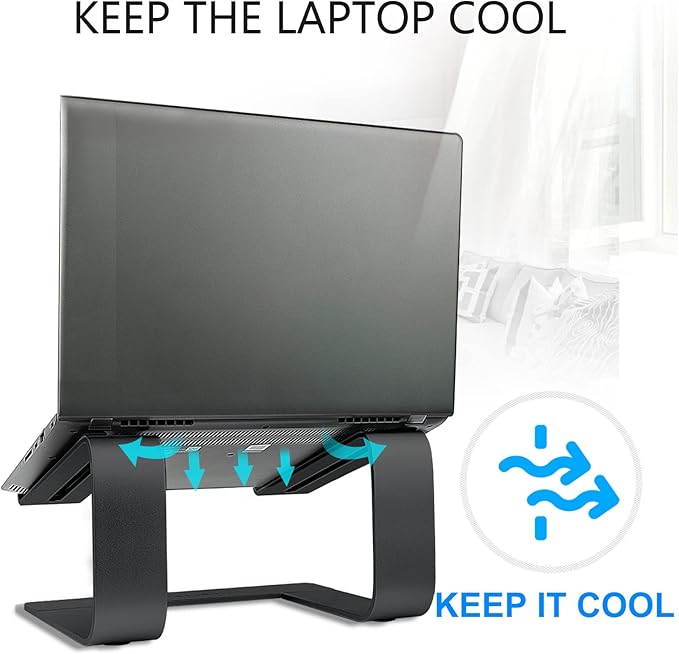 Urmust Laptop Stand for Desk - Ergonomic Computer Stand Riser Holder for MacBook Air Pro, Dell, HP, Lenovo, Samsung, Alienware Laptops 11-15.6" (Silver, Up to 15.6" Laptop)