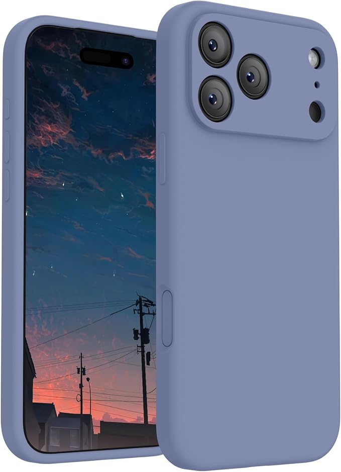 FireNova Magnetic for iPhone 17 Pro Max Case, Compatible with MagSafe, [Integrated Silicone Camera Control Button] [Camera Protection] Anti-Scratch Microfiber Lining Phone Case, 6.9", Lavender Gray