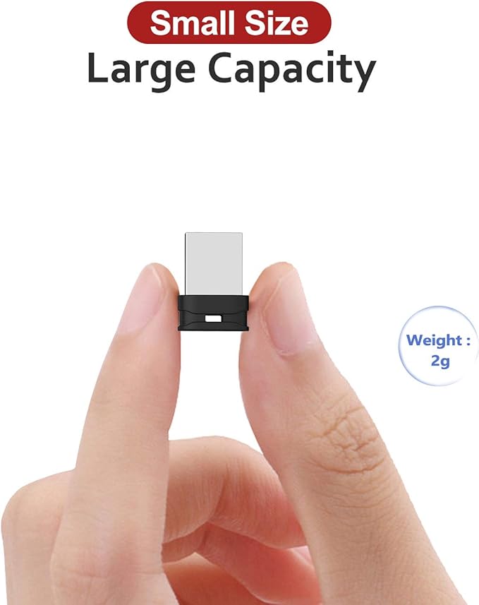 K&ZZ 32GB 2 Pack Ultra Fit USB Flash Drives Small Thumb Drive with Lanyard Low Profile USB Drive Mini Flash Drive 32 GB USB 2.0 Memory Stick Zip Drive, Black