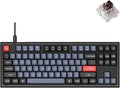 Keychron V3 Wired Custom Mechanical Keyboard, TKL Tenkeyless QMK/VIA Programmable Macro with Hot-swappable Keychron K Pro Brown Switch Compatible with Mac Windows Linux (Frosted Black-Translucent)