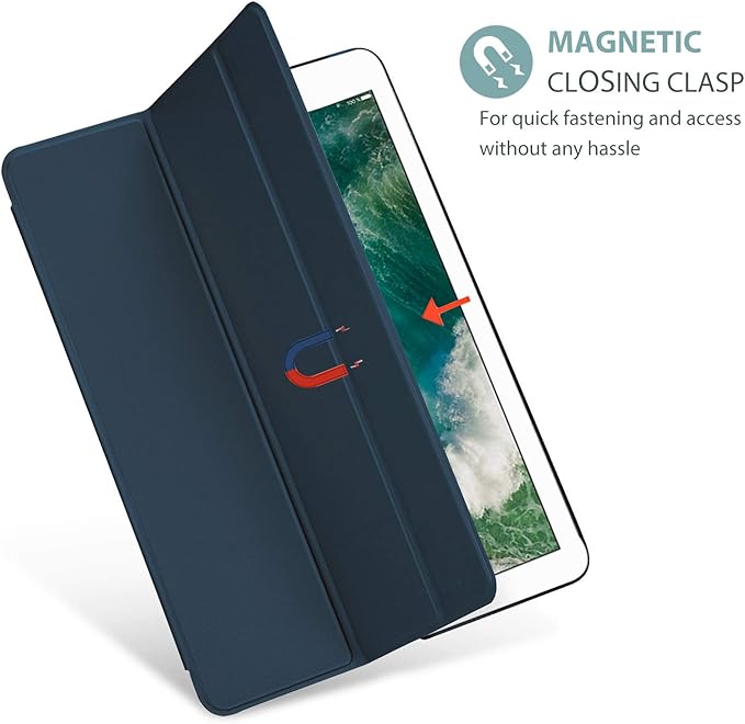 ProCase Smart Case for iPad Pro 12.9 Inch 1st and 2nd Generation (2015 and 2017 Model), Stand Cover Support Auto Sleep/Wake -Navy