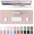 YSAGi Leather Desk Pad Protector, Office Desk Mat, Large Mouse Pad, Non-Slip PU Leather Desk Blotter, Laptop Desk Pad, Waterproof Desk Writing Pad for Office and Home (Grayish Lavender, 23.6" x 13.8")