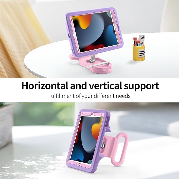 Kids Case for iPad 9th/8th/7th Gen 10.2 inch,Cute Shockproof EVA Case with Handle & Stand, Child-Friendly Drop-Proof case for iPad 10.2 2021/2020/2019