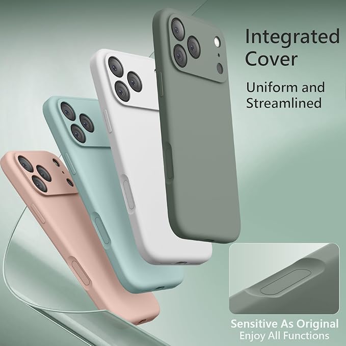 FireNova Magnetic for iPhone 17 Pro Case, Compatible with MagSafe, [Integrated Silicone Camera Control Button] [Camera Protection] Anti-Scratch Microfiber Lining Phone Case, 6.3", Calke Green