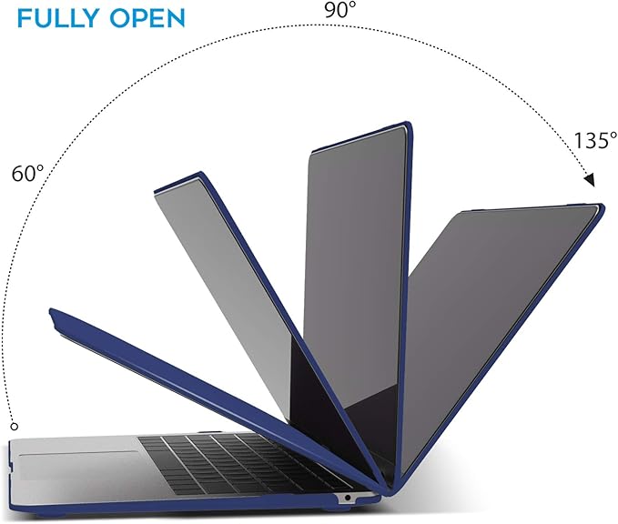 IBENZER Compatible with New MacBook Air 13 inch Case 2022 2021 2020 M1 A2337 A2179 A1932, Plastic Hard Shell Case with Keyboard Cover for Mac Retina Display with Touch ID, Turkish Blue, MMA-T13TUBL+1