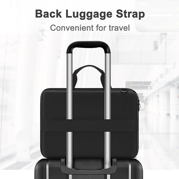 MOSISO Laptop Bag for Men,17-17.3 inch Computer Bag Compatible with Dell XPS/HP Pavilion/Ideapad/Acer/Alienware/HP Omen Notebook, Hard Shell Laptop Case with Front Pocket&Shoulder Strap, Black