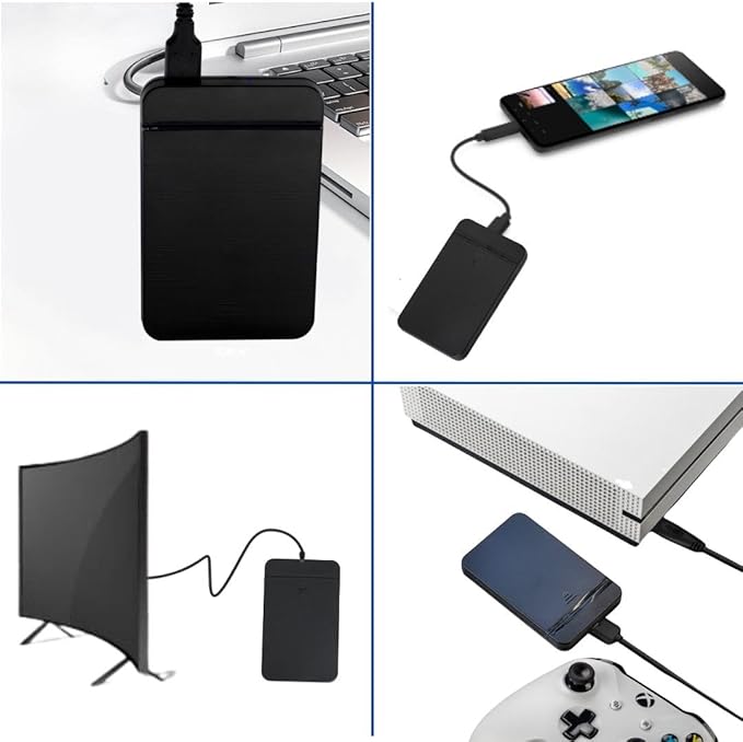 Ezekers Portable 500GB External Hard Drive - USB 3.0 & USB C for PC, Mac, PS5 (Storage Only), PS4, Phone (Android and iPhone 15/16/17) & Xbox - Ultra Fast