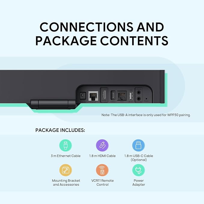 Yealink MeetingBar A10 4K Conference Room Webcam with 120 Wide Angle Camera, Android OS, Video Conferencing System with Microphone and Speaker, AI Speaker Tracking, Auto Framing, Teams Zoom Certified
