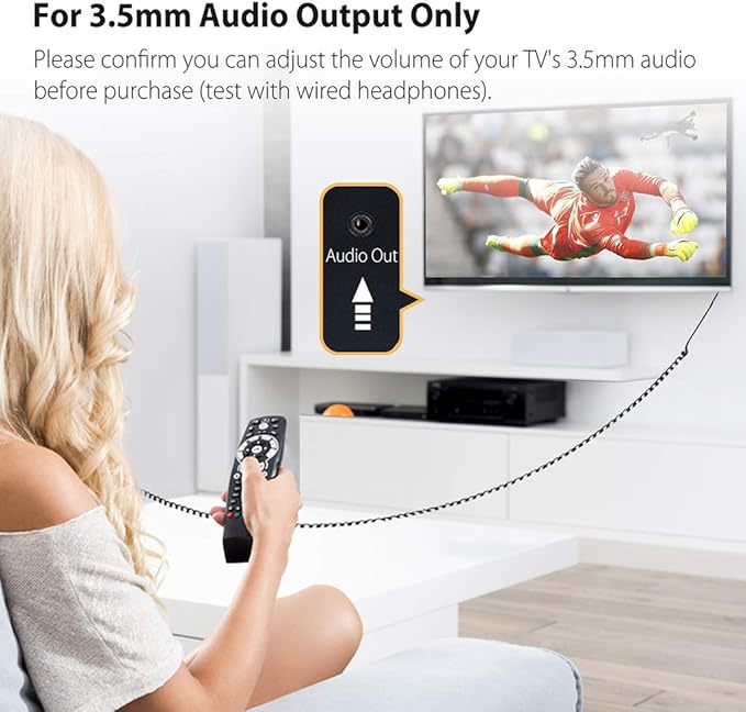 Avantree Long Cord Earbuds for TV & PC, 18ft / 5.5m Extension Cable Earphones with Mic & Extra Long Spring Coil Wire, Metal Stereo in-Ear Wired Bass Headphones for 3.5mm Audio Output Devices - HF027