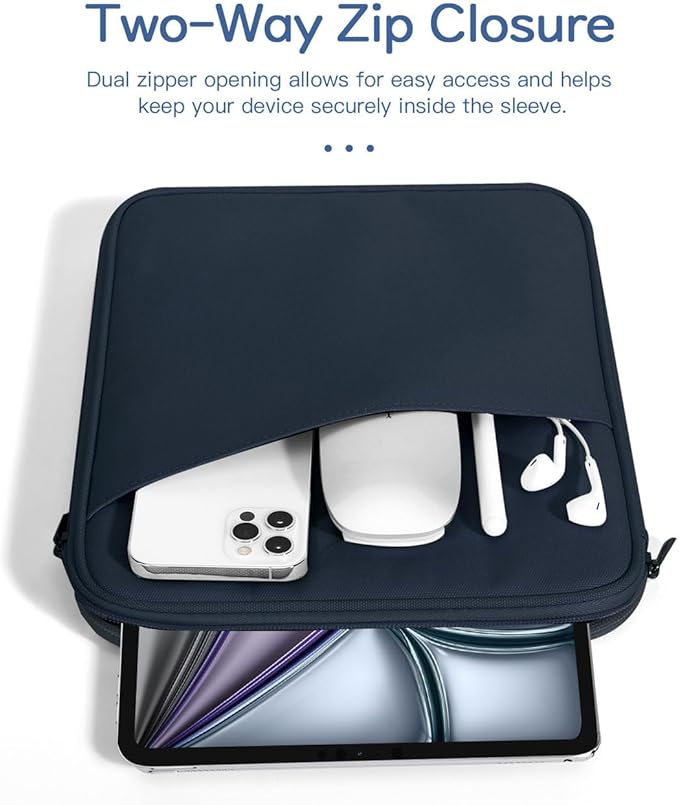 Dadanism 13 Inch Tablet Sleeve Bag Carrying Case for iPad Pro 13" M5/M4 2025/2024, iPad Air 13" M4/M3 2026/2025, iPad Pro 12.9", Galaxy Tab S10+/S9 FE+/S9+ 12.4", Remarkable Paper Pro 11.8", Indigo